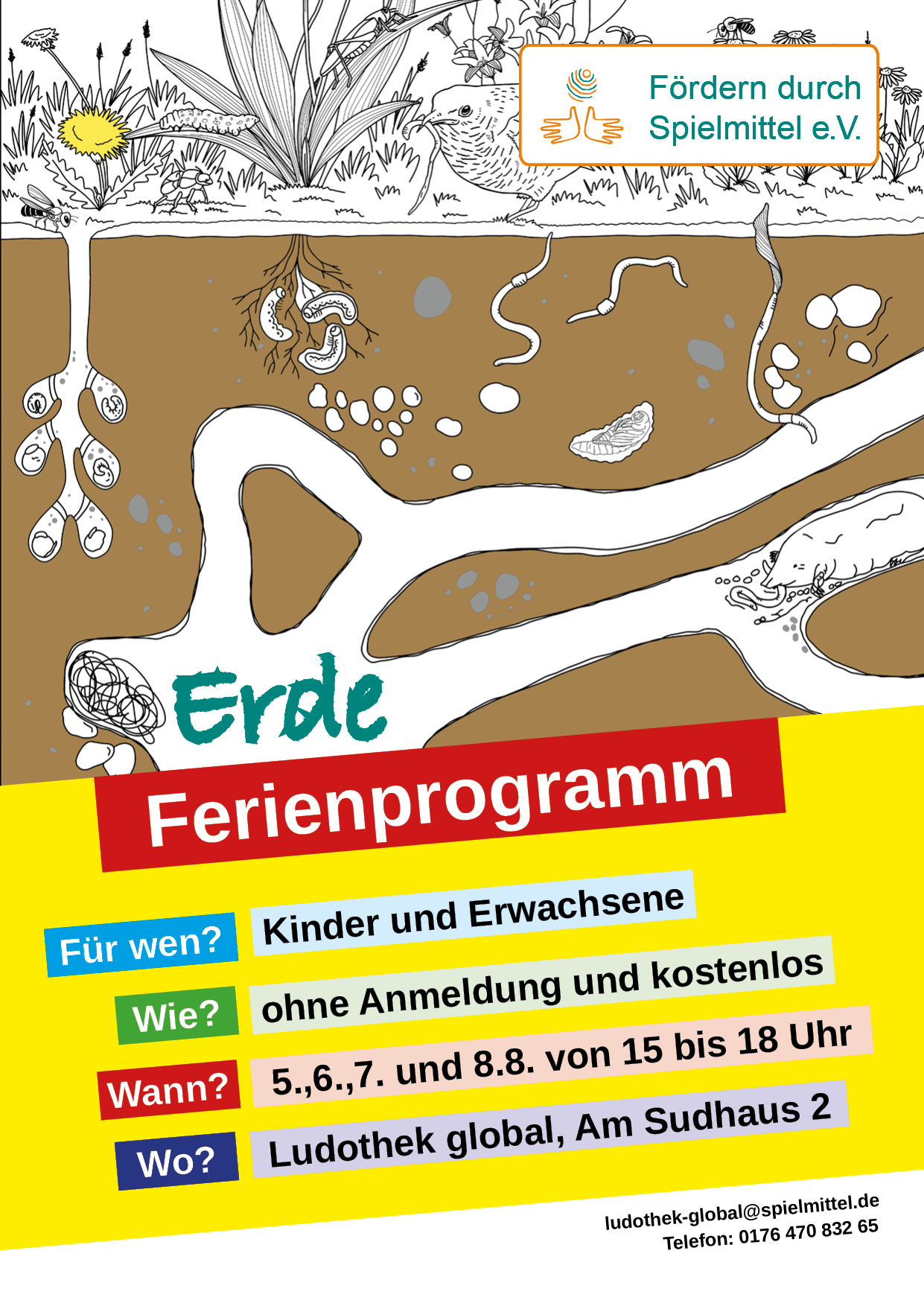 Plakat Sommerferien Erde